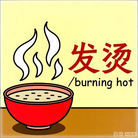 发烫 fatang