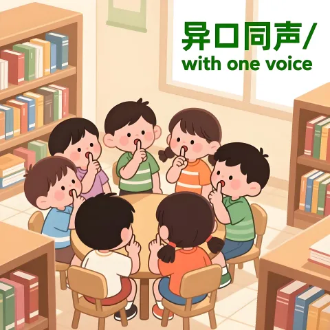 异口同声 yikoutongsheng