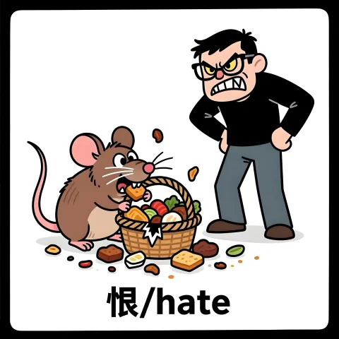 恨 hen