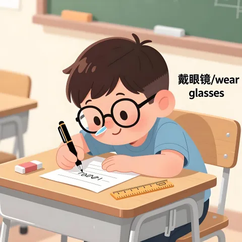 戴眼镜 daiyanjing