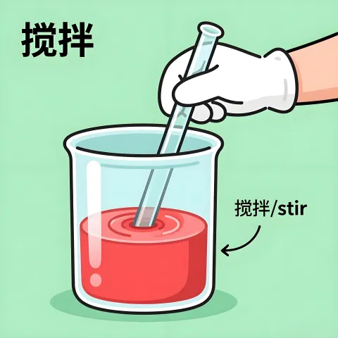 搅拌 jiaoban