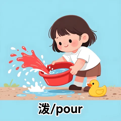 泼 po