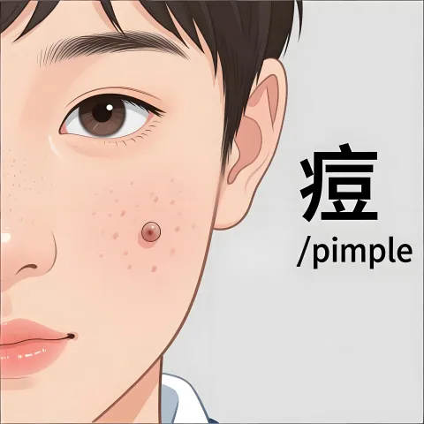  痘 dou