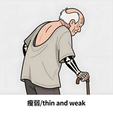 瘦弱 shouruo